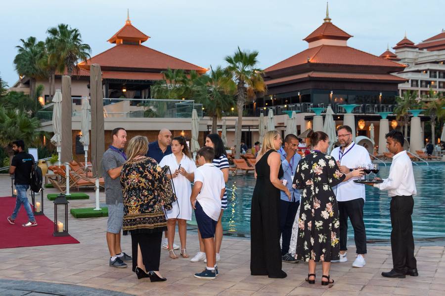 Outdoor corporate networking event