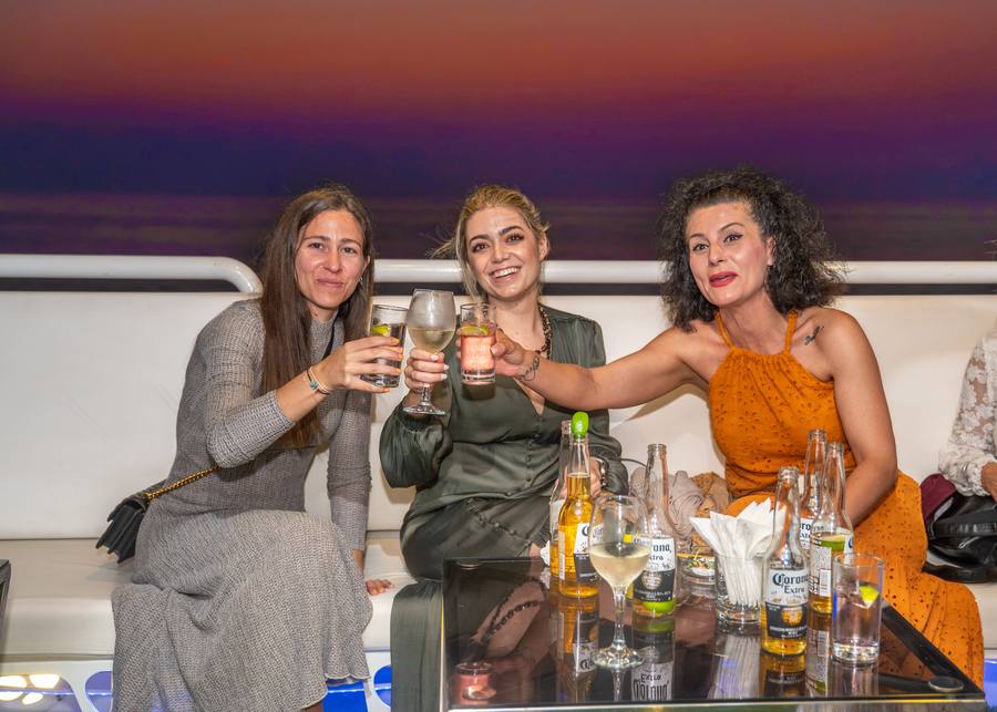 Yacht corporate event guests